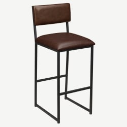 Indy Metal Bar Stool with Padded Back