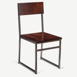 Indy Metal Chair with Wood Back