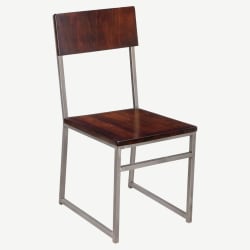 Indy Metal Chair with Wood Back