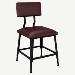 Massello Industrial Style Chair with Padded Back