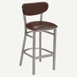 Curvy Metal Bar Stool in Clear Coat