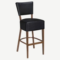 Lumme Padded Back Metal Bar Stool