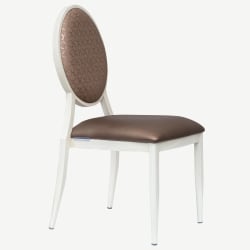 Deco Lotus Backed Aluminum Chair