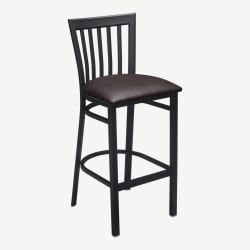 Elongated Vertical Back Bar Stool