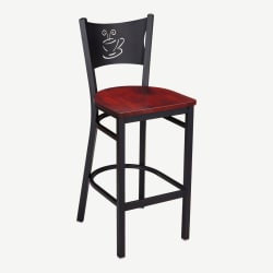 Coffee Cup Metal Bar Stool