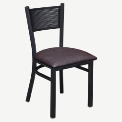 Metal Checker Back Chair