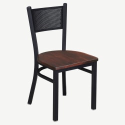Metal Checker Back Chair