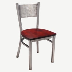 Clear Coat Checker Back Metal Chair