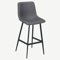 Luna Metal Bar Stool with Black Finish