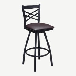 Swivel X Back Metal Bar Stool