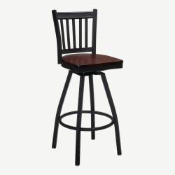 Vertical Slat Swivel Bar Stool