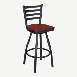 Swivel Ladder Back Metal Bar Stool