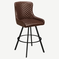 Premium Savino Swivel Bar Stool with Circular Frame