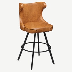 Darlo Premium Bucket Swivel Bar Stool with Circular Frame