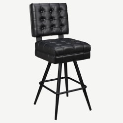 Trionfo Tufted Premium Bucket Bar Stool with Square Frame