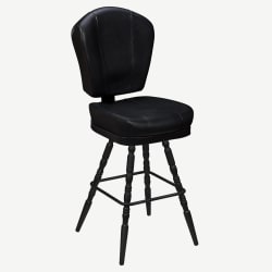 Lusso 3-Channel Premium Casino Bucket Bar Stool with Vintage Frame