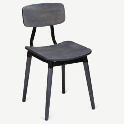 Slate Black Metal Restaurant Chair