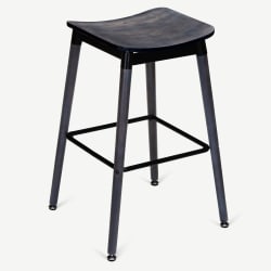 Slate Black Backless Bar Stool