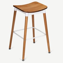 Slate White Backless Bar Stool