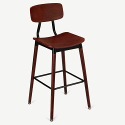 Slate Black Metal Restaurant Bar Stool