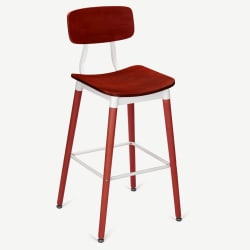 Slate White Metal Restaurant Bar Stool