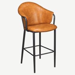 Kova Metal Bar Stool with Arms