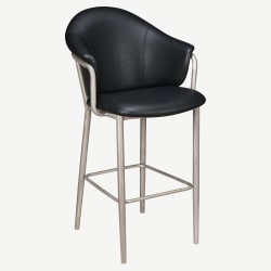 Kova Metal Bar Stool with Arms in Clear Coat