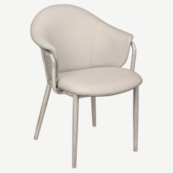 Kova Metal Armchair in Clear Coat