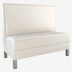 Plain Back Restaurant Booth with Metal Legs