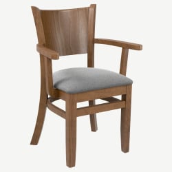 Tiffany Wood Restaurant Chair With Arms