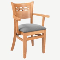 Premium US Made Leonardo Wood Chair With Arms