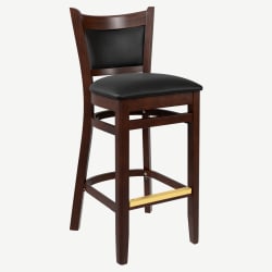 Premium Padded Back Wood Bar Stool