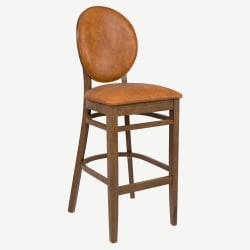 Premium Lorenzo Wood Bar Stool wih Padded Back