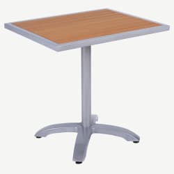 Aluminum Patio Table with Faux Teak Top