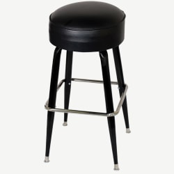 Backless Swivel Bar Stool with Footrest