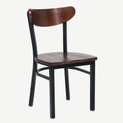 Modern Curved Back Metal Chair