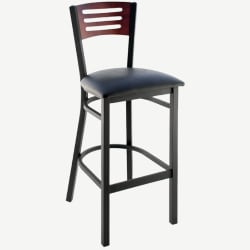 Interchangeable Back Metal Barstool with 3 Slats