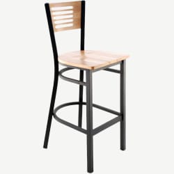 Interchangeable Back Metal Bar Stool with 5 Slats