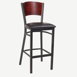 Interchangeable Back Metal Bar Stool with Solid Back