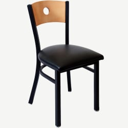 Interchangeable Back Metal Chair with a Circled Back