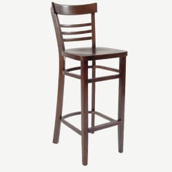 Beechwood Ladder Back Bar Stool with Extended Edges