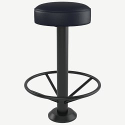 Backless Bolt Down Swivel Bar Stool