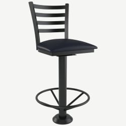 Ladder Back Bolt Down Metal Swivel Bar Stool