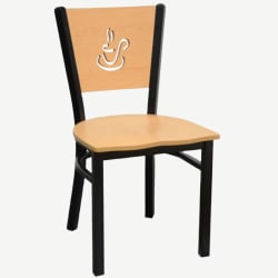 Interchangeable Coffee Back Metal Chair