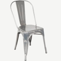 Bistro Style Metal Chair in Clear Finish