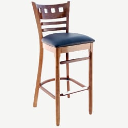 Premium US Made American Back Wood Bar Stool