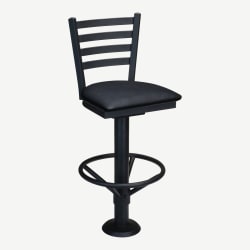 Ladder Back Bolt Down Metal Swivel Bar Stool