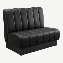 6 Channel Custom Booth with Pullover Back and Channeled Jumbo Seat