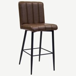 Erada Brown Vinyl Bar Stool