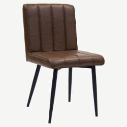 Erada Brown Vinyl Chair